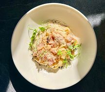 Карбонара из панчетты и душистого перца