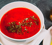Борщ с клюквой