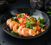 Рис с тигровыми креветками