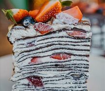 Блинный шоколадный торт 1/8