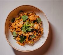 Тяхан с креветками