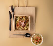 Комбо Ньокки в сливочном соусе с куриной грудкой и суп Пармантье