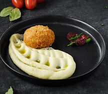 Зраза с грибами и картофельным пюре