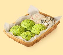 Мэш шпинат, базилик, мята большой