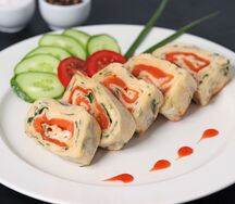 Лаваш с красной рыбой