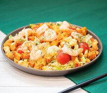 Салат Цезарь с креветками