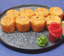 Запечённый ролл с креветкой