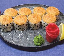 Запечённый ролл с лососем