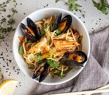 С морепродуктами
