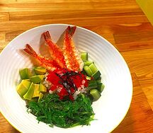 Поке с креветками