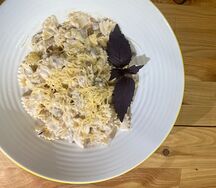 Паста с грибами и курицей