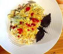 Паста лосось-брокколи