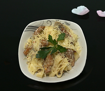 Феттучини со свининой