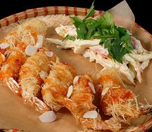 Креветки катаифи