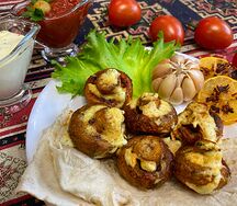 Грибы на мангале