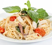 Фетуччини с морепродуктами