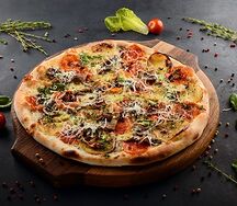 Пиццетта Деревенская с грибами и чоризо