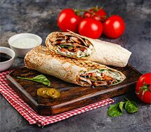 Шаурма в тандырном лаваше на углях