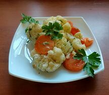 Капуста цветная с овощами