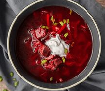 Борщ из мраморной говядины