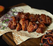 Шашлык из индейки в апельсиновом маринаде