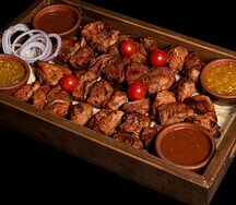 Шашлык из индейки в апельсиновом маринаде