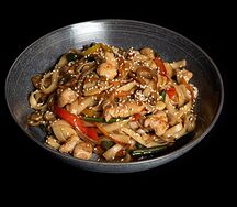 Курица с овощами в остро-сладком соусе