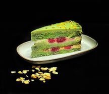 Торт Фисташка с малиной