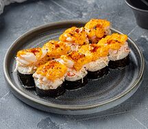 Запеченный ролл с креветкой