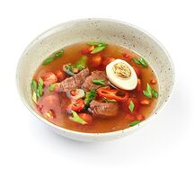 Суп с говядиной и брокколи по-тайски