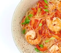 Фунчоза с креветками