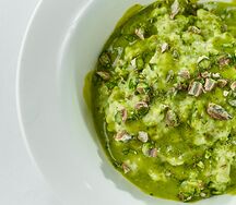 Каша с фисташковым кремом