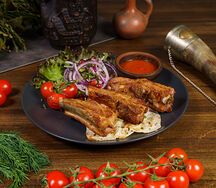 Свиные рёбра с аджикой