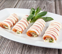 Рулетики из ветчины