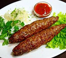 Люля-кебаб из свинины и говядины