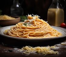 Длинные спагетти с сыром