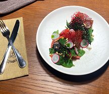 Салат из обжаренных баклажанов