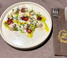 Гребешки на гриле с трюфельной пастой