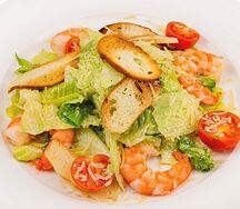 Салат цезарь (с креветкой)