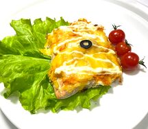 Запеченная рыба под сыром