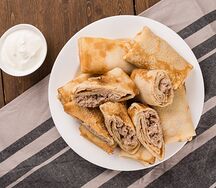 Блины с мясным фаршем
