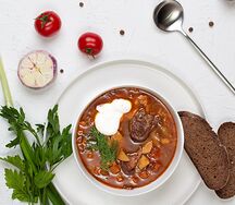 Борщ по-деревенски большая порция