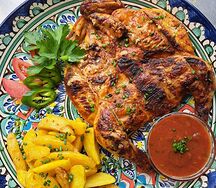 Цыплёнок на углях с картофелем