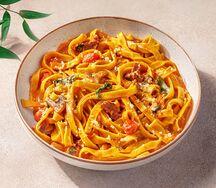 Паста с телятиной и грибами