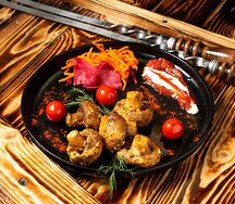 Шампиньоны на мангале