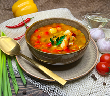 Суп гороховый с копченостями