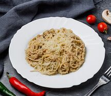 Спагетти со свининой