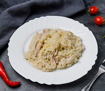 Спагетти с курицей