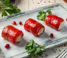 Рулетики из болгарского перца с сыром