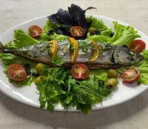 Скумбрия запечённая с лимоном